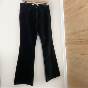 Gap black velvet low rise bootcut size 8R